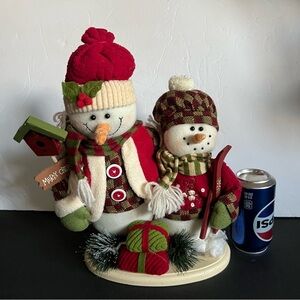 Winter Snowman Plush Toy Figurines Christmas Decoration